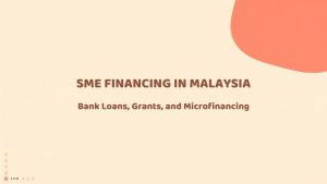 SME Financing in Malaysia: Bank Loans, Grants, and Microfinancing